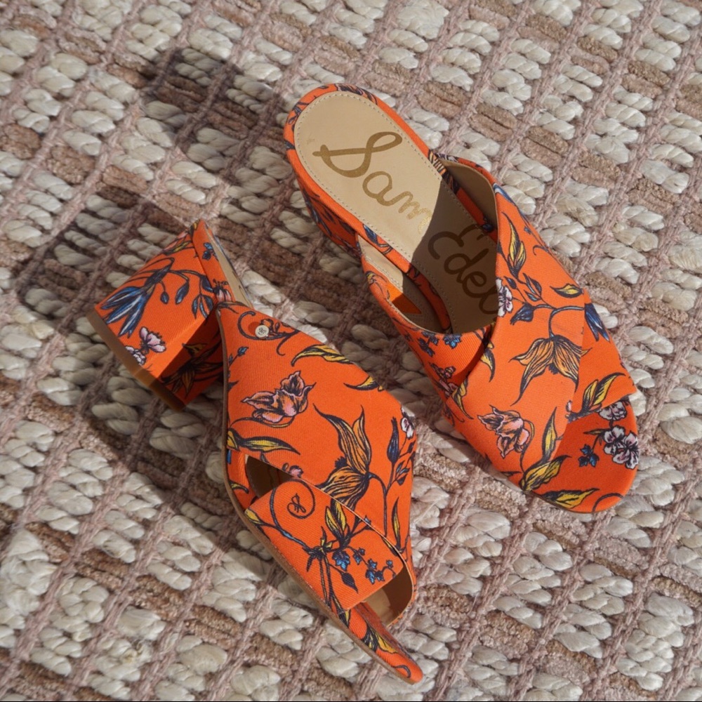 Floral Printed Mules